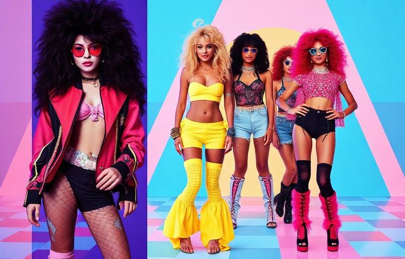 celebrity 80s fashion retro style neon