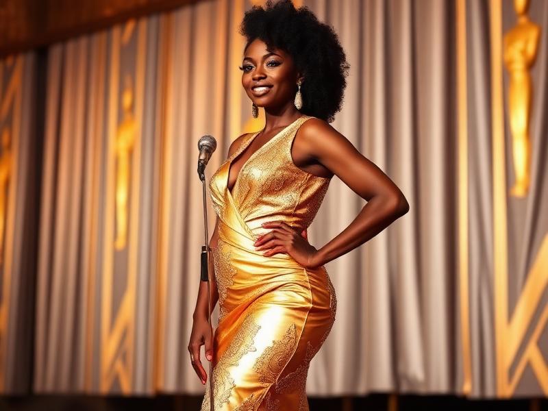 black female actress portrait stunning