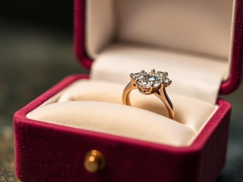 celebrity diamond engagement ring close up