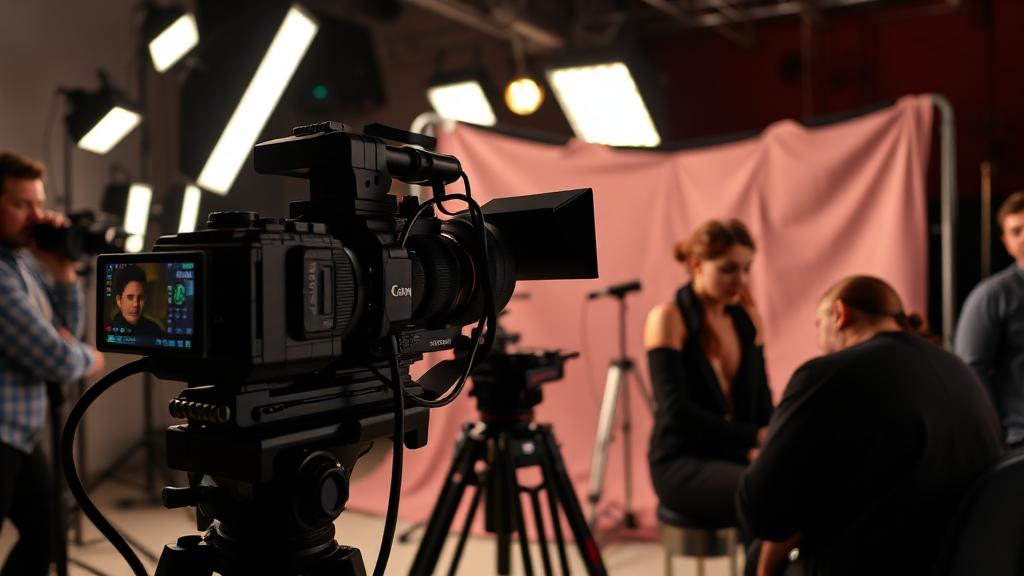 celebrity photo shoot behind the scenes backstage