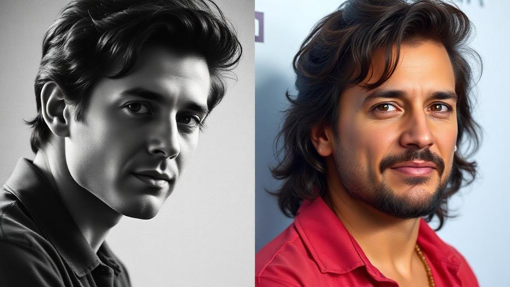 celebrity photo transformation then and now