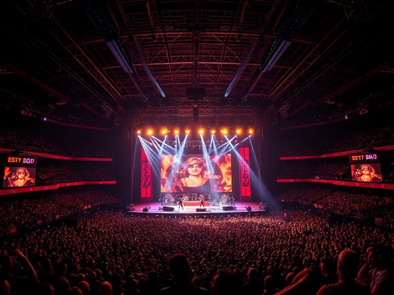 Jay-Z - Sold out concert arena with spectacular stage lighting