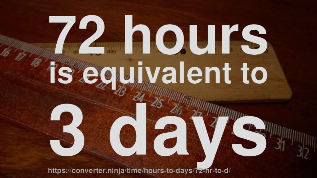 How Many Days Is 72 Hours 